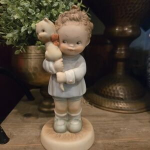 1987 Memories Of Yesterday “Hang On To Your Luck!” Girl With Your Cat